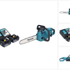 Makita DUC 357 RT2X2 Cordless chainsaw 18 V 35 cm 7.7 m/s Brushless + 2x battery 5.0 Ah + charger
