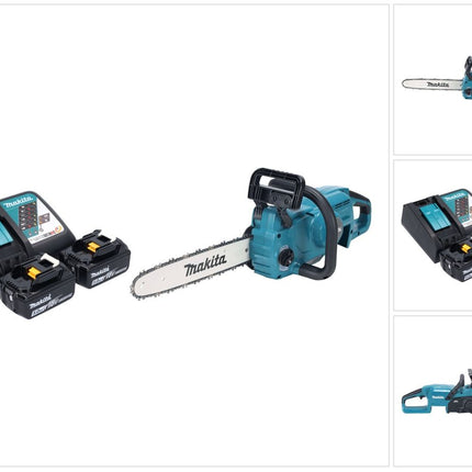 Makita DUC 357 RT2X2 Cordless chainsaw 18 V 35 cm 7.7 m/s Brushless + 2x battery 5.0 Ah + charger