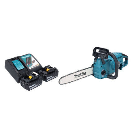 Makita DUC 357 RT2X2 Cordless chainsaw 18 V 35 cm 7.7 m/s Brushless + 2x battery 5.0 Ah + charger