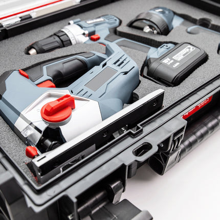 Qbrick System ONE Organizer XL 2.0 MFI sztaplowany 582 x 387 x 131 mm 13,6 l IP66 z wkładem piankowym