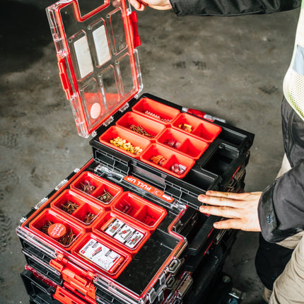 Qbrick System ONE Organisateur M empilable 365 x 265 x 77 mm 2,5 l IP 66 avec 5 incrustations