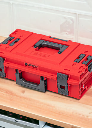 Qbrick System ONE 200 2.0 Vario RED ULTRA HD Custom Werkzeugkoffer modularer Organizer 585 x 385 x 190 mm 15,4 l stapelbar IP66