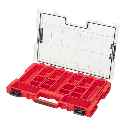 Qbrick System ONE Organiser L 2.0 RED ULTRA HD impilabile 531 x 379 x 77 mm 6 l IP66 con 10 inserti