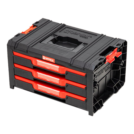 Qbrick System PRO Drawer 3 Toolbox 2.0 Basic empilable 450 x 310 x 244 mm 3x 4,5 l IP54 avec trois tiroirs 9 inlays