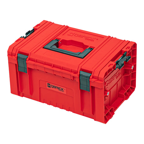 Qbrick System PRO Toolbox 2.0 RED ULTRA HD Niestandardowa walizka narzędziowa 450 x 260 x 240 mm 19 l z możliwością sztaplowania IP54 z 3 przegrodami i półką