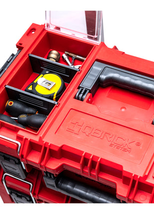 Qbrick System PRIME Toolbox 150 Profi RED ULTRA HD Niestandardowa, sztaplowana 535 x 327 x 141 mm 13,5 l IP66