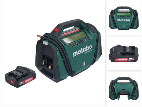 Metabo AK 18 Compresor multibatería 18 V 11 bar + 1x batería 2,0 Ah - sin cargador