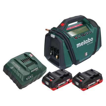 Metabo AK 18 Multi Akku Kompressor 18 V 11 bar + 2x Akku 4,0 Ah + Ladegerät