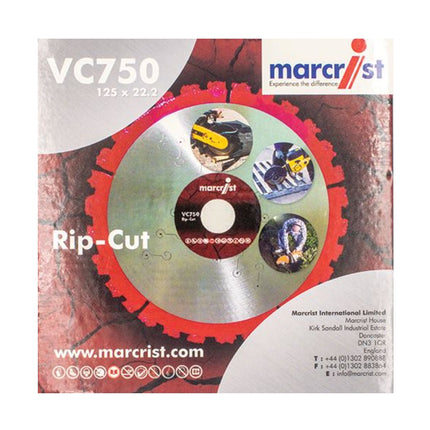 Marcrist VC750 disco de corte al hilo multimaterial 230 mm x 22,2 mm( 2360.0230.22 ) para amoladoras de disco y amoladoras angulares