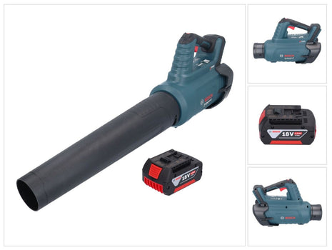 Bosch GBL 18V-750 Soffiatore professionale a batteria 18 V BITURBO Brushless + 1x batteria ricaricabile 5,0 Ah - senza caricabatterie