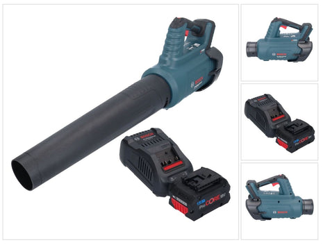 Bosch GBL 18V-750 Soffiatore professionale a batteria 18 V BITURBO Brushless + 1x batteria ProCORE 8,0 Ah + caricabatterie