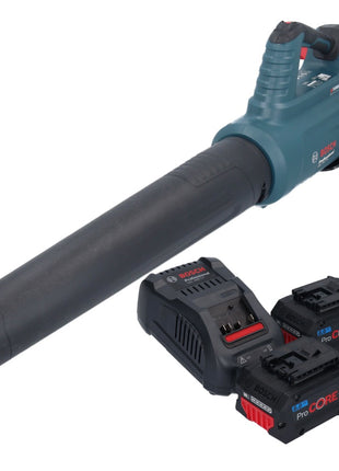 Soplador a batería Bosch GBL 18V-750 Professional 18 V BITURBO sin escobillas + 2x batería ProCORE 8,0 Ah + cargador