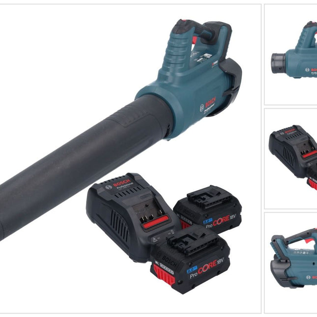 Bosch GBL 18V-750 Soffiatore professionale a batteria 18 V BITURBO Brushless + 2x batteria ProCORE 8,0 Ah + caricabatterie