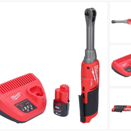 Milwaukee M12 FHIR14LR-201 Cricchetto ad alta velocità a batteria 12 V 47 Nm 1/4" Brushless + 1x batteria 2,0 Ah + caricabatteria