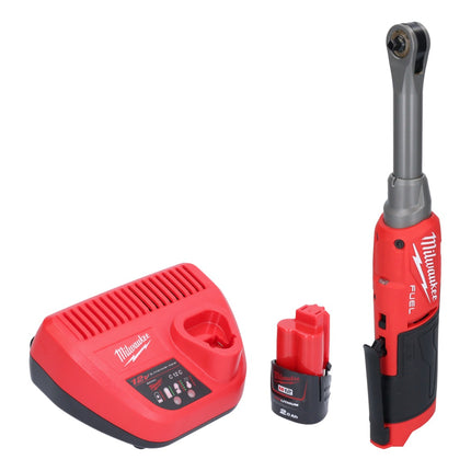 Milwaukee M12 FHIR14LR-201 Cricchetto ad alta velocità a batteria 12 V 47 Nm 1/4" Brushless + 1x batteria 2,0 Ah + caricabatteria