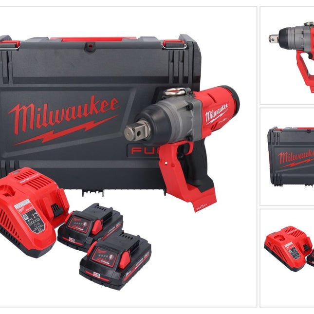 Milwaukee M18 ONEFHIWF1-302X Clé à choc sans fil 18 V 2033 Nm 1 Brushless + 2x batterie 3,0 Ah + chargeur + HD Box