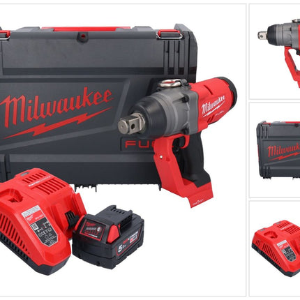 Milwaukee M18 ONEFHIWF1-501X akumulatorowy klucz udarowy 18 V 2033 Nm 1″ bezszczotkowy + 1x akumulator 5,0 Ah + ładowarka + pudełko HD