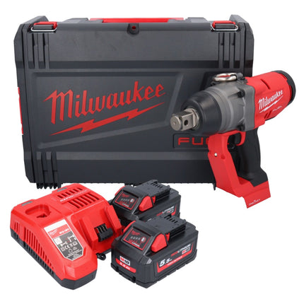 Milwaukee M18 ONEFHIWF1-552X Akumulatorowy klucz udarowy 18 V 2033 Nm 1″ bezszczotkowy + 2x akumulator 5,5 Ah + ładowarka + pudełko HD