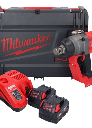 Llave de impacto inalámbrica Milwaukee M18 ONEFHIWF1-602X 18 V 2033 Nm 1″ sin escobillas + 2x batería 6,0 Ah + cargador + caja HD