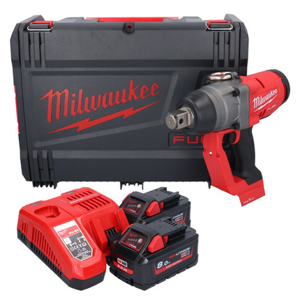 Milwaukee M18 ONEFHIWF1-802X Clé à choc sans fil 18 V 2033 Nm 1 Brushless ( 4933459733 ) + 2x batterie 8,0 Ah + chargeur + HD Box