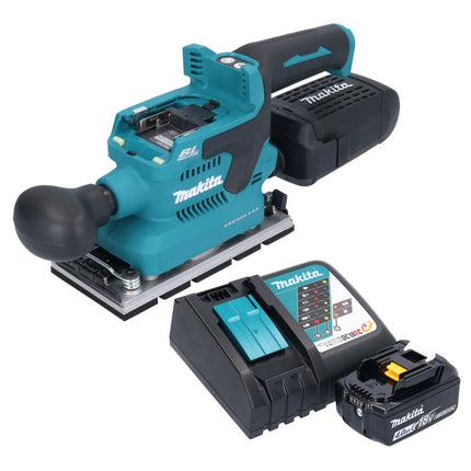 Makita DBO 381 RM1U Akumulatorowa szlifierka oscylacyjna 18 V 93 x 185 mm bezszczotkowa + 1x akumulator 4,0 Ah + ładowarka