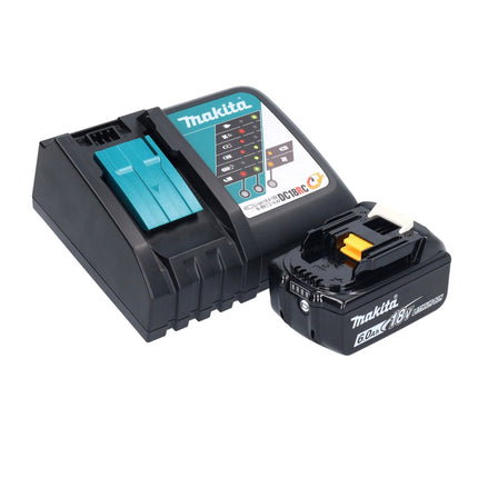 Lijadora vibratoria sin cable Makita DBO 381 RG1U 18 V 93 x 185 mm sin escobillas + 1x batería 6,0 Ah + cargador