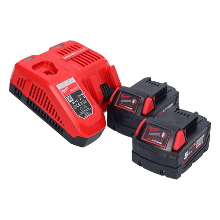 Milwaukee M18 FSAG125X-502 meuleuse d'angle sans fil 18 V 125 mm Brushless + 2x batterie 5,0 Ah + chargeur