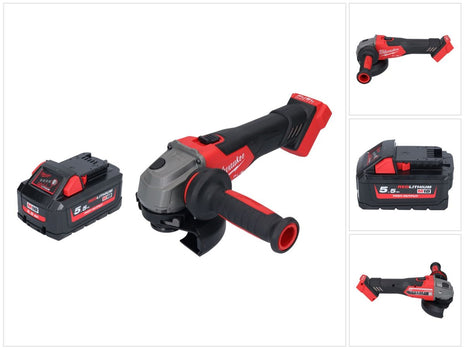 Milwaukee M18 FSAG125X-551 Meuleuse d'angle sans fil 18 V 125 mm Brushless + 1x batterie 5,5 Ah - sans chargeur