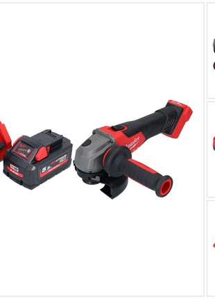 Amoladora angular a batería Milwaukee M18 FSAG125X-551 18 V 125 mm sin escobillas + 1x batería 5,5 Ah + cargador