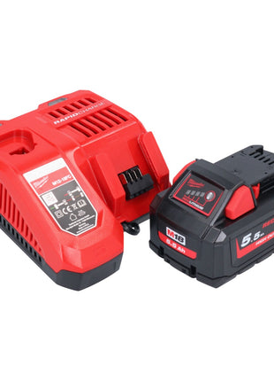 Amoladora angular a batería Milwaukee M18 FSAG125X-551 18 V 125 mm sin escobillas + 1x batería 5,5 Ah + cargador