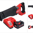 Sierra de sable sin cable Milwaukee M18 FSZ-801 18 V sin escobillas + 1x batería 8,0 Ah + cargador