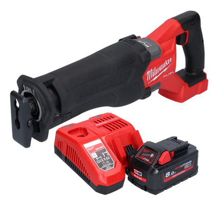 Milwaukee M18 FSZ-801 Akku Recipro Säbelsäge 18 V Brushless + 1x Akku 8,0 Ah + Ladegerät