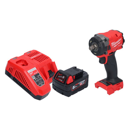Milwaukee M18 FIW2F12-501 cordless impact wrench 18 V 339 Nm 1/2" brushless + 1x rechargeable battery 5.0 Ah + charger