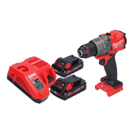 Milwaukee M18 FPD3-302 akumulatorowa wiertarko-wkrętarka udarowa 18 V 158 Nm bezszczotkowa + 2x akumulator 3,0 Ah + ładowarka