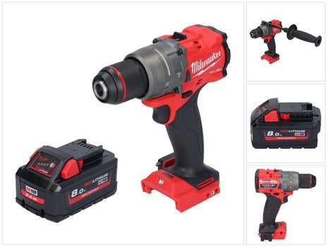 Milwaukee M18 FPD3-801 cordless impact drill 18 V 158 Nm brushless + 1x rechargeable battery 8.0 Ah - without charger