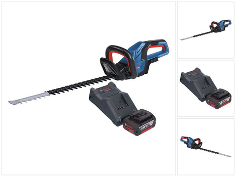 Bosch GHE 18V-60 Professional cordless hedge trimmer 18 V 60 cm brushless + 1x battery 4.0 Ah + charger