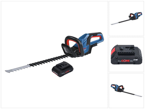 Bosch GHE 18V-60 Professional cordless hedge trimmer 18 V 60 cm brushless + 1x ProCORE battery 4.0 Ah - without charger