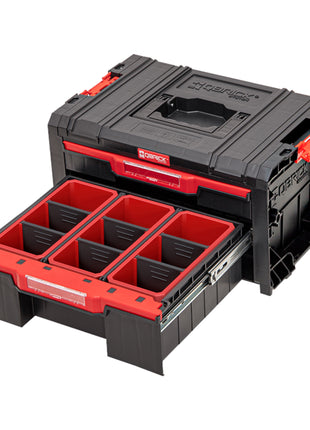 Qbrick System PRO Cajón 2 Caja de herramientas 2.0 Expert apilable 450 x 310 x 244 mm 4,5 l 9,5 l IP54 con dos cajones 10 inserciones y 6 divisores