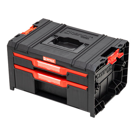 Qbrick System PRO Drawer 2 Toolbox 2.0 Expert z możliwością sztaplowania 450 x 310 x 244 mm 4,5 l 9,5 l IP54 z dwiema szufladami 10 wkładów i 6 przegródek