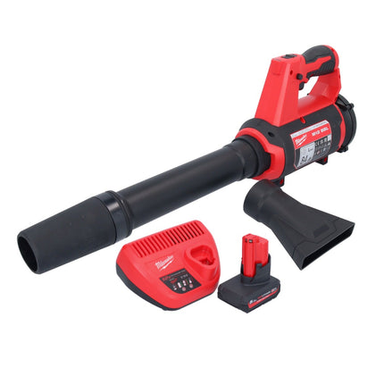 Soplador de batería Milwaukee M12 BBL-501 12 V + 1x batería 5,0 Ah + cargador