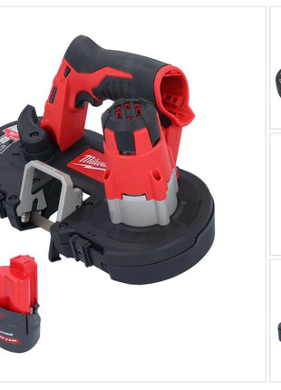 Milwaukee M12 BS-251 Akku Bandsäge 12 V 41 x 41 mm + 1x Akku 2,5 Ah - ohne Ladegerät