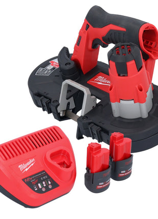 Milwaukee M12 BS-252 Akku Bandsäge 12 V 41 x 41 mm + 2x Akku 2,5 Ah + Ladegerät