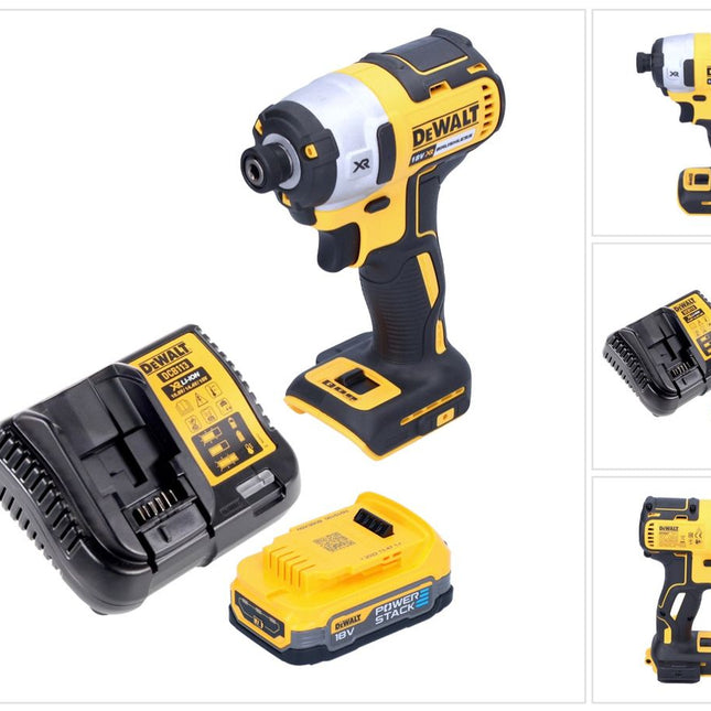 DeWalt DCF 887 E1 Clé à choc sans fil 18 V 205 Nm 1/4'' Brushless + 1x batterie 1,7 Ah + chargeur