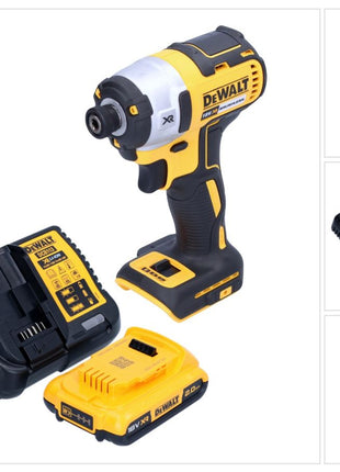 Avvitatore a impulsi a batteria DeWalt DCF 887 D1 18 V 205 Nm 1/4" brushless + 1x batteria ricaricabile 2,0 Ah + caricatore