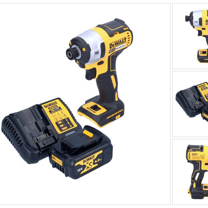 DeWalt DCF 887 M1 Clé à choc sans fil 18 V 205 Nm 1/4'' Brushless + 1x batterie 4,0 Ah + chargeur