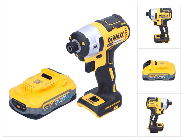 DeWalt DCF 887 N Clé à choc sans fil 18 V 205 Nm 1/4" Brushless + 1x batterie Powerstack 5,0 Ah - sans chargeur