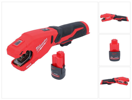 Milwaukee M12 PCSS-251 cortatubos de acero inoxidable a batería 12 V 12 - 28 mm + batería 2,5 Ah - sin cargador