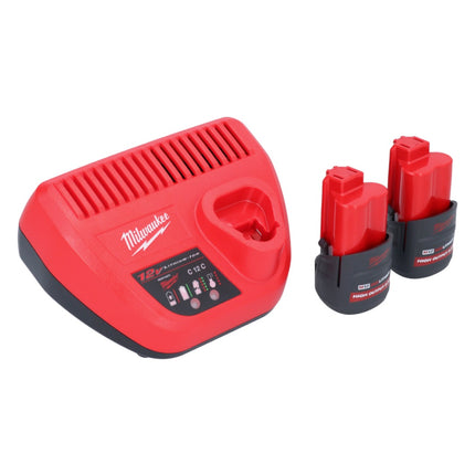 Milwaukee M12 PCSS-252 cortatubos inalámbrico de acero inoxidable 12 V 12 - 28 mm + 2x batería recargable 2,5 Ah + cargador