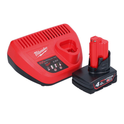 Milwaukee M12 PCSS-401 Akku Edelstahl Rohrabschneider 12 V 12 - 28 mm + 1x Akku 4,0 Ah + Ladegerät