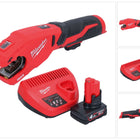 Milwaukee M12 PCSS-401 Coupe-tubes inox sans fil 12 V 12 - 28 mm + 1x batterie 4,0 Ah + chargeur